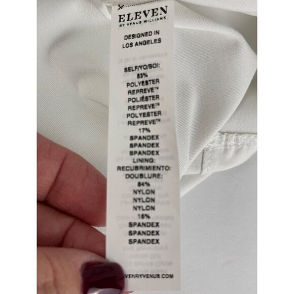 EleVen by Venus Williams NEW High Vibes Tennis Tank White Women Lrg Activewear - Picture 5 of 9